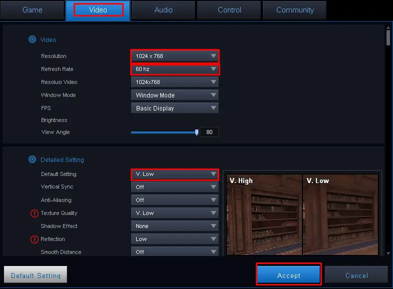 Semua Settingan PB agar tidak lag lengkap sudah ditandai digambar yang harus diubah