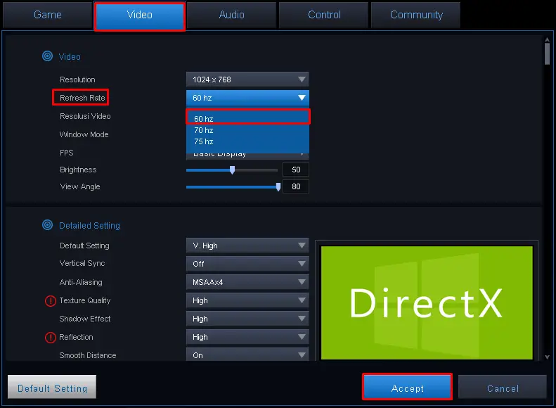 setting Refresh Rate PB agar lancar