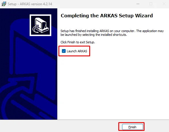 Menyelesaikan instalasi ARKAS dan menjalankan aplikasi di Windows