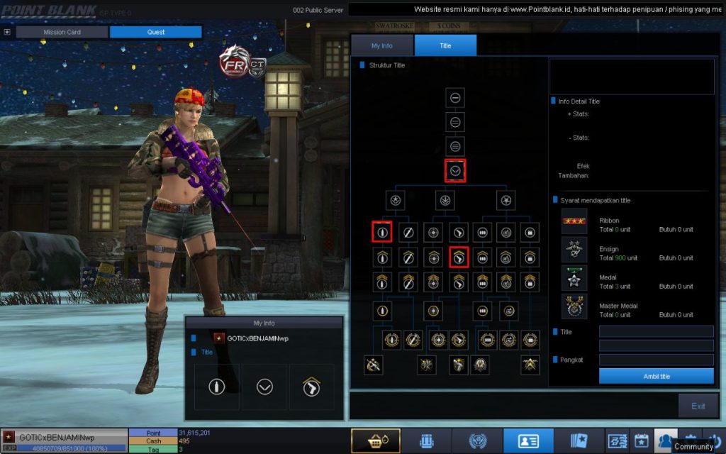 Title T77 Point Blank Terbaru